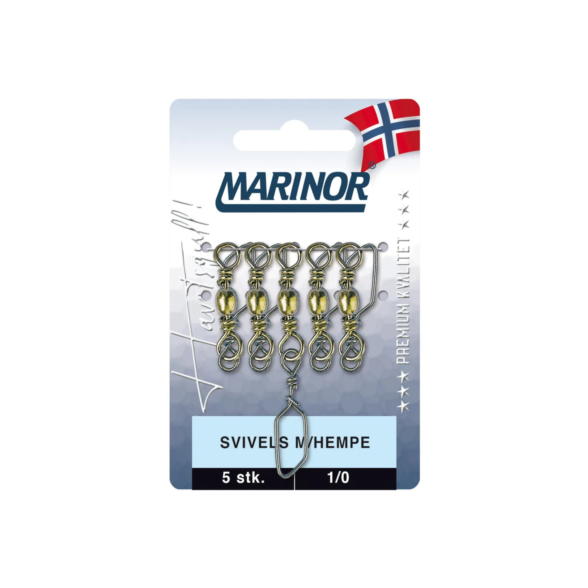 Svivels m/hempe Havfiske 5-pk